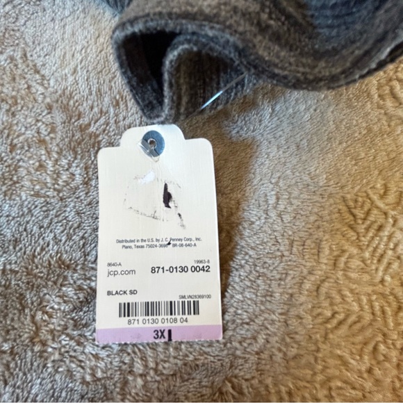 NWT St John’s Bay active gray heather long sleeve very soft sweater Size 3X - Picture 7 of 8